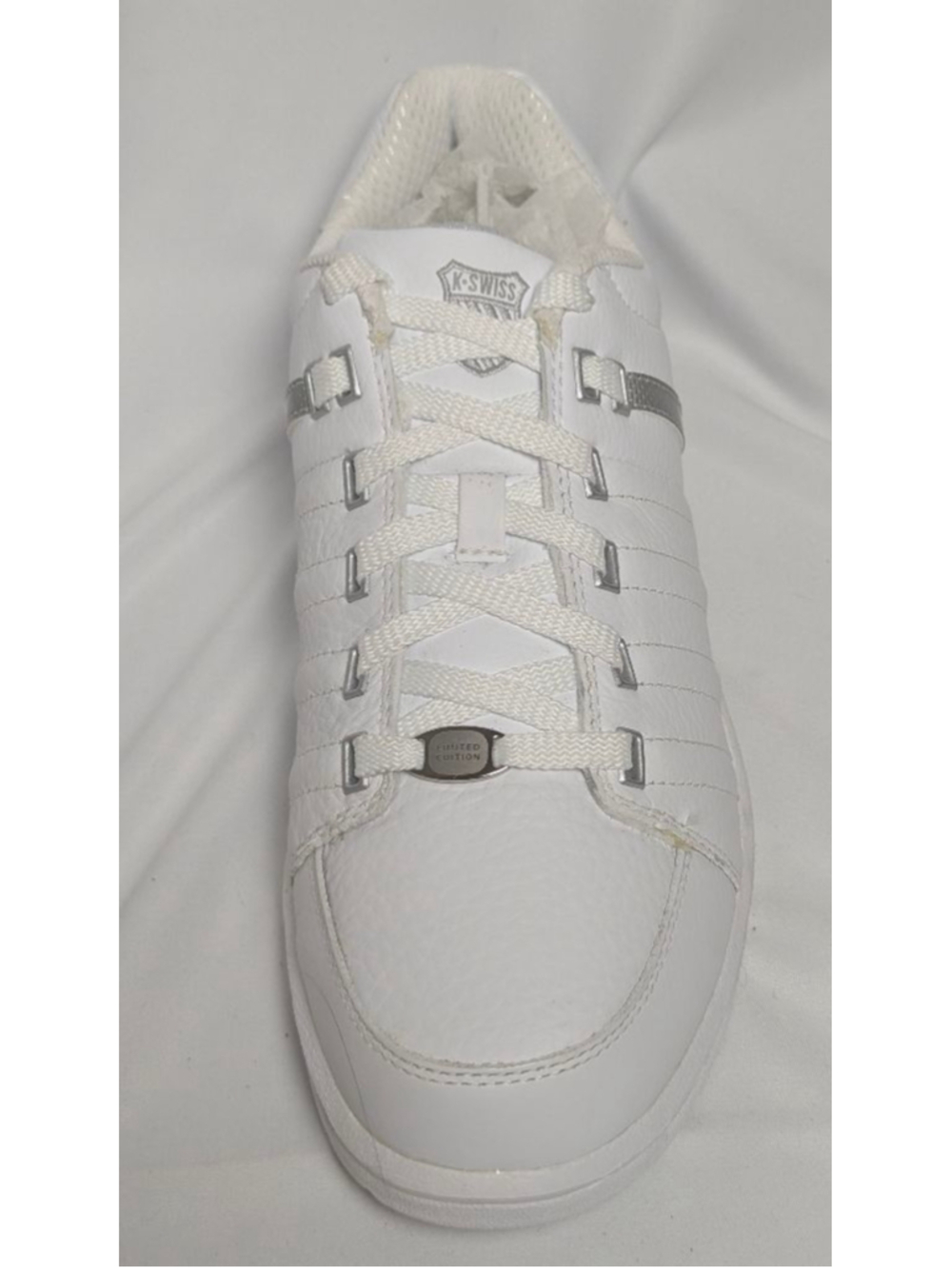 K-Swiss Limited Edition White Leather Sneakers Womens 8.5 NWOT - Picture 2 of 7